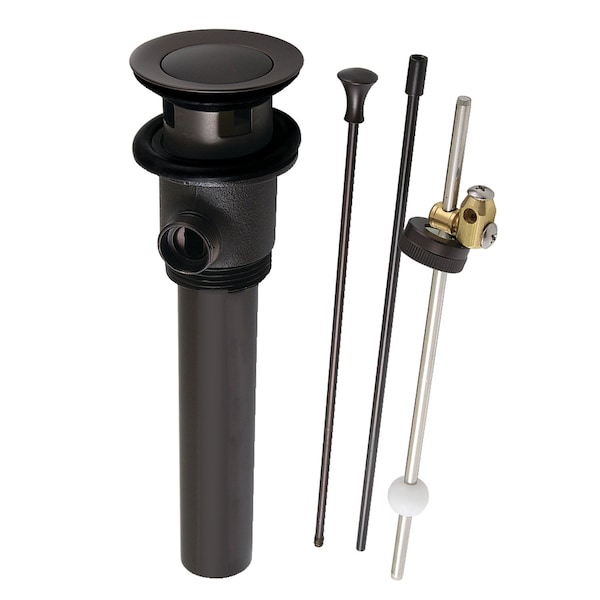 Brass PopUp Drain with Overflow and Extra Long PopUp rod, 22 Gauge, Oil Rubbed Bronze
